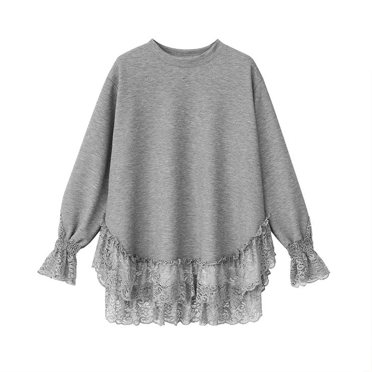 レース切り替えチュニックトップス レーストップス オーバーサイズ | COCOMOMO | 詳細画像20 