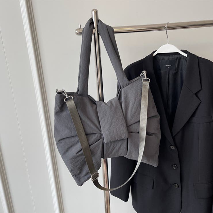 ふわっと軽く、きゅっと可愛いリボンパファーバッグ ビッグリボンバッグ | COCOMOMO | 詳細画像12 