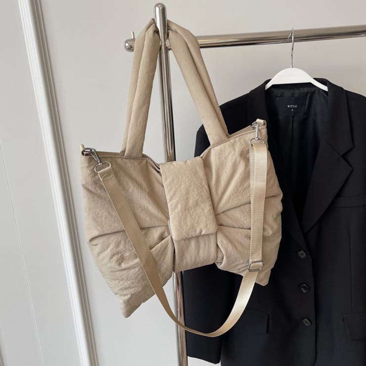 ふわっと軽く、きゅっと可愛いリボンパファーバッグ ビッグリボンバッグ | COCOMOMO | 詳細画像5 