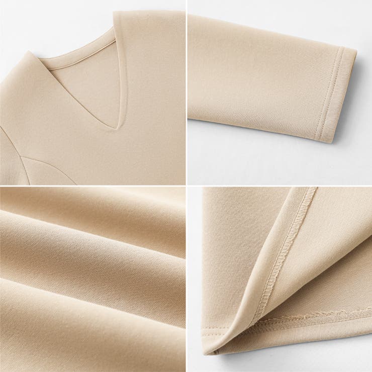 一目で美人。美ラインフレアワンピ vネックワンピース フレアワンピース | COCOMOMO | 詳細画像34 