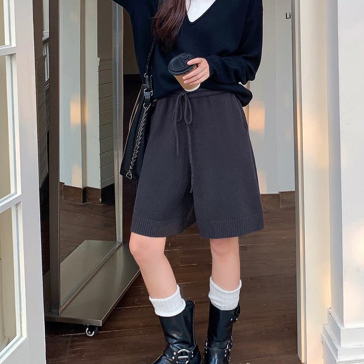 ゆるく、今っぽ。ニットハーフパンツ ニットショートパンツ ハーフパンツ | COCOMOMO | 詳細画像13 