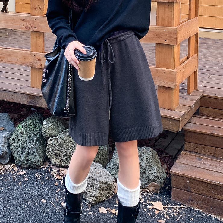 ゆるく、今っぽ。ニットハーフパンツ ニットショートパンツ ハーフパンツ | COCOMOMO | 詳細画像15 