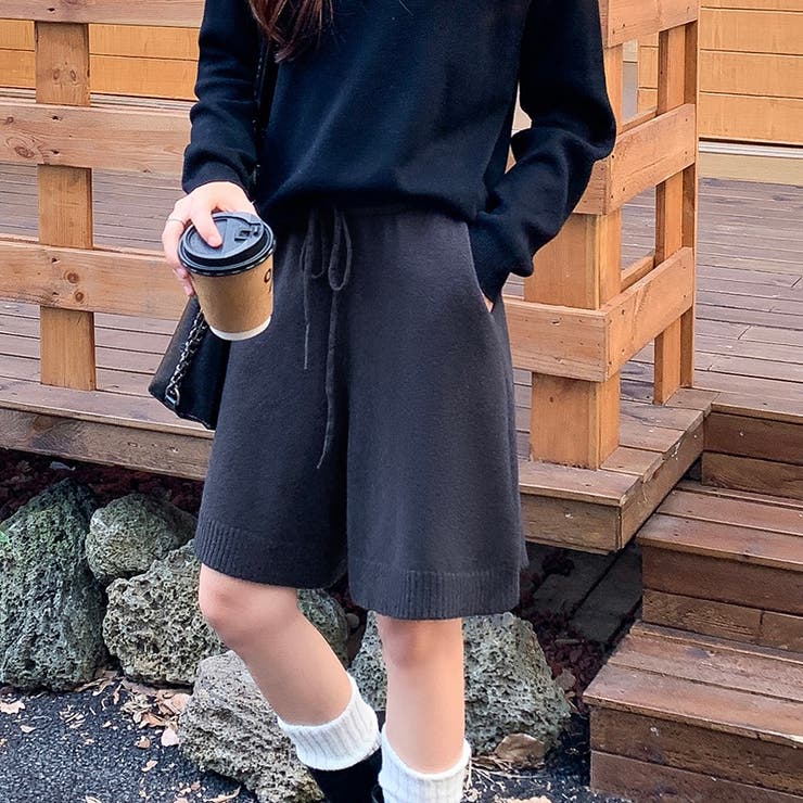 ゆるく、今っぽ。ニットハーフパンツ ニットショートパンツ ハーフパンツ | COCOMOMO | 詳細画像16 