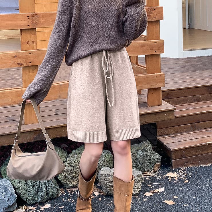ゆるく、今っぽ。ニットハーフパンツ ニットショートパンツ ハーフパンツ | COCOMOMO | 詳細画像2 