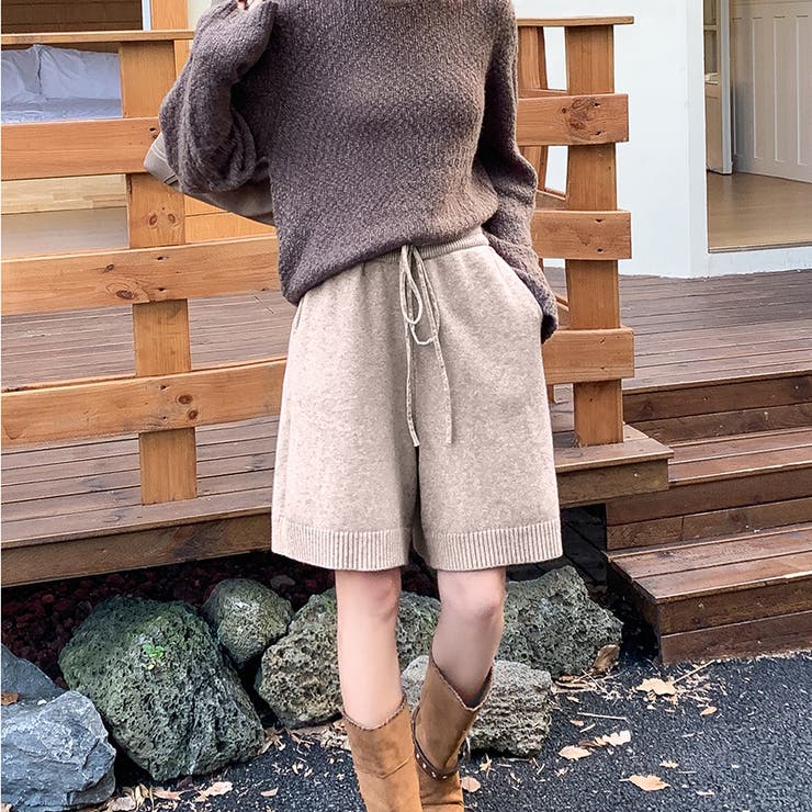 ゆるく、今っぽ。ニットハーフパンツ ニットショートパンツ ハーフパンツ | COCOMOMO | 詳細画像3 
