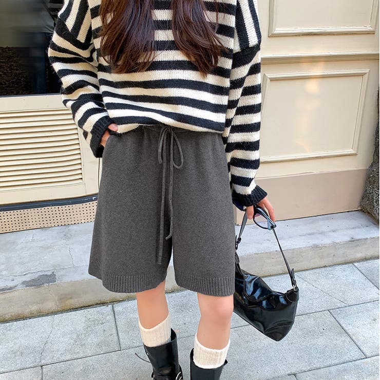ゆるく、今っぽ。ニットハーフパンツ ニットショートパンツ ハーフパンツ | COCOMOMO | 詳細画像5 