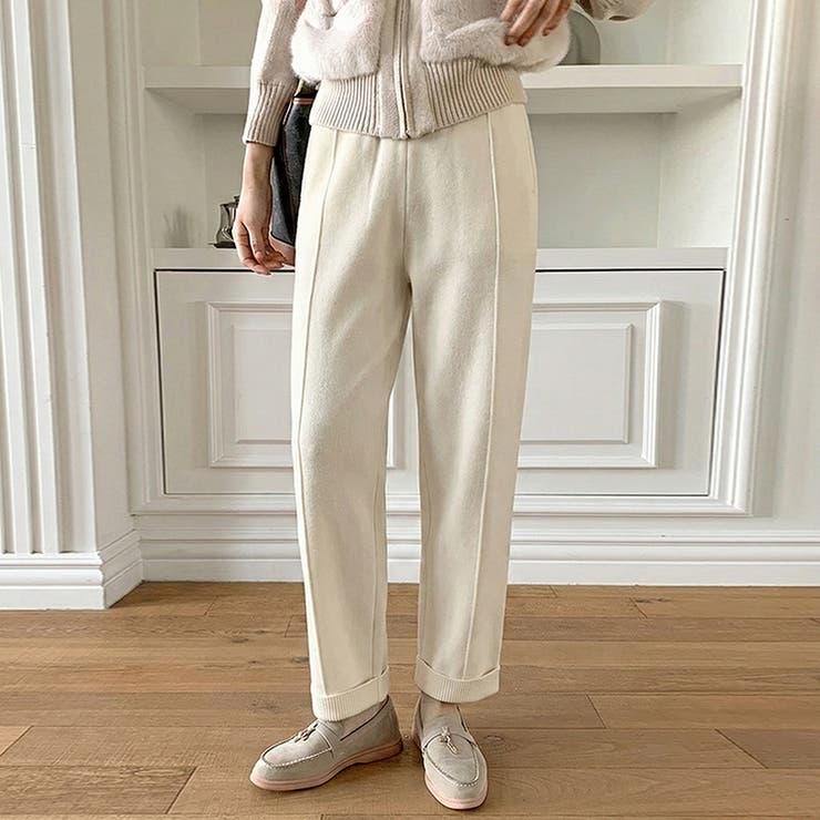 気負わず穿ける、大人カジュアル。ニットテーパードパンツ テーパードパンツ | COCOMOMO | 詳細画像3 