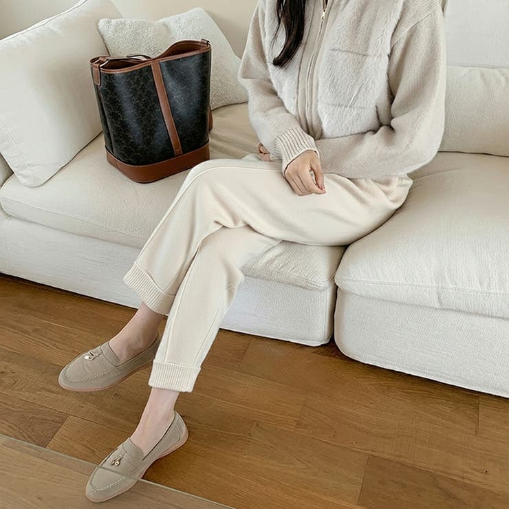 気負わず穿ける、大人カジュアル。ニットテーパードパンツ テーパードパンツ | COCOMOMO | 詳細画像8 