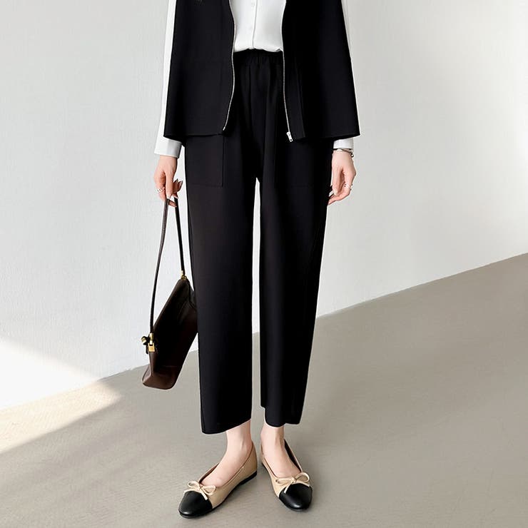 オンオフ寄り添う、ペプラムベストセットアップ ペプラム パンツセットアップ | COCOMOMO | 詳細画像28 