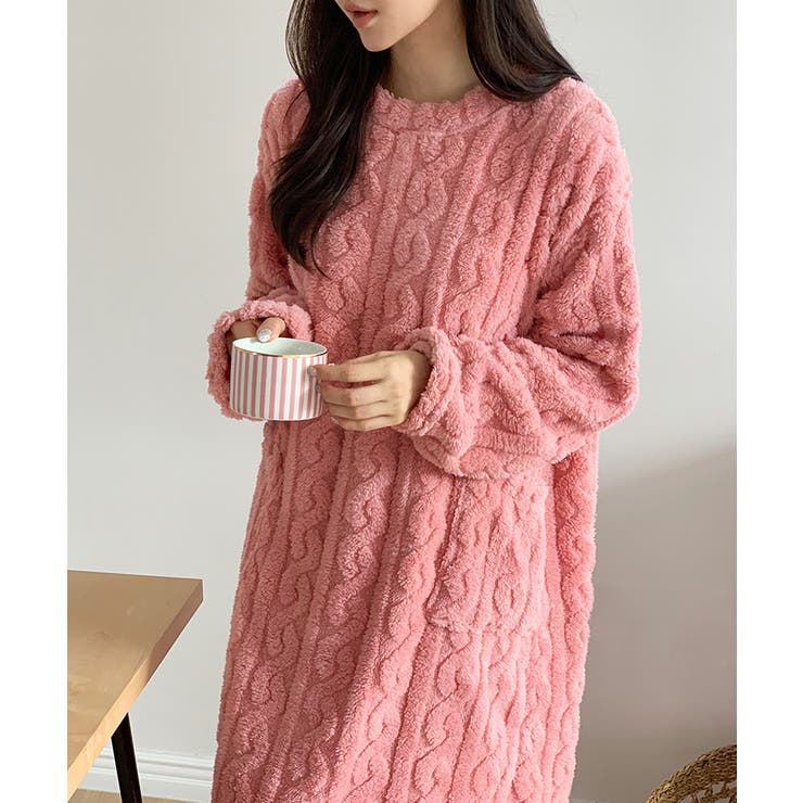 ふわもこ、あったかルームウェア ルームワンピース ルームウェア | COCOMOMO | 詳細画像10 