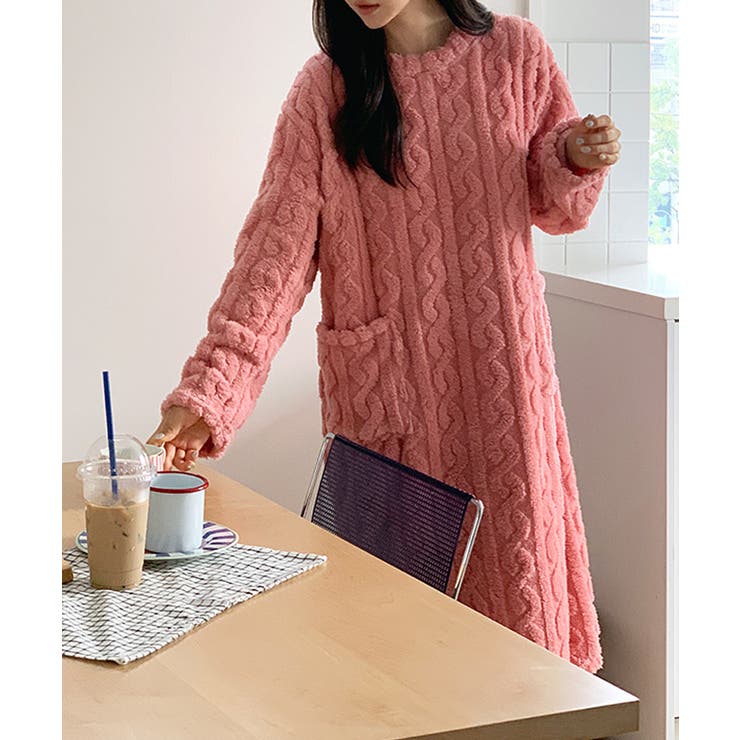 ふわもこ、あったかルームウェア ルームワンピース ルームウェア | COCOMOMO | 詳細画像11 