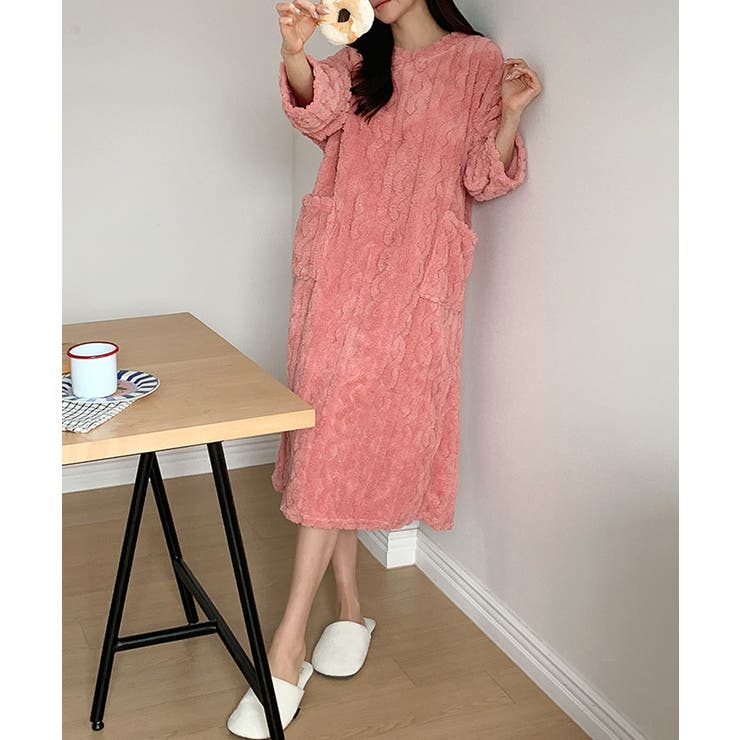 ふわもこ、あったかルームウェア ルームワンピース ルームウェア | COCOMOMO | 詳細画像13 