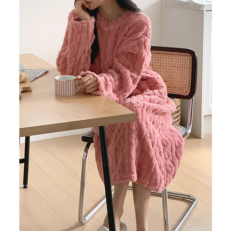 ふわもこ、あったかルームウェア ルームワンピース ルームウェア | COCOMOMO | 詳細画像16 