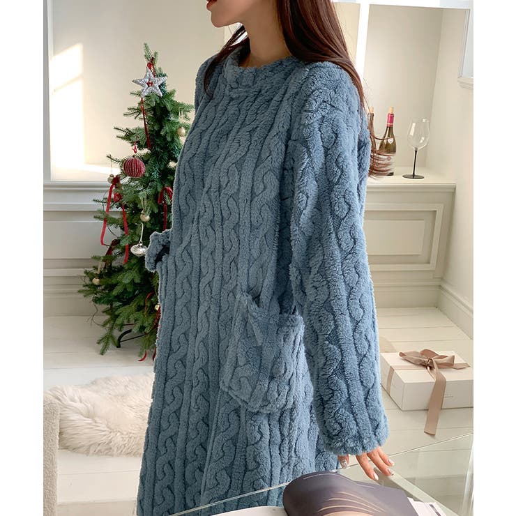 ふわもこ、あったかルームウェア ルームワンピース ルームウェア | COCOMOMO | 詳細画像23 