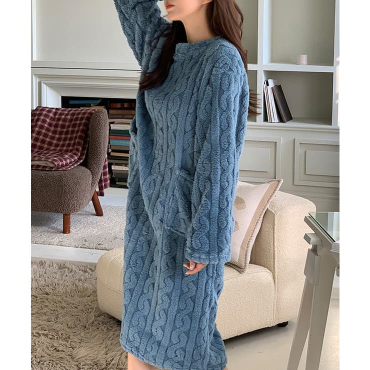 ふわもこ、あったかルームウェア ルームワンピース ルームウェア | COCOMOMO | 詳細画像24 