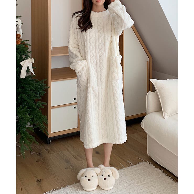 ふわもこ、あったかルームウェア ルームワンピース ルームウェア | COCOMOMO | 詳細画像27 