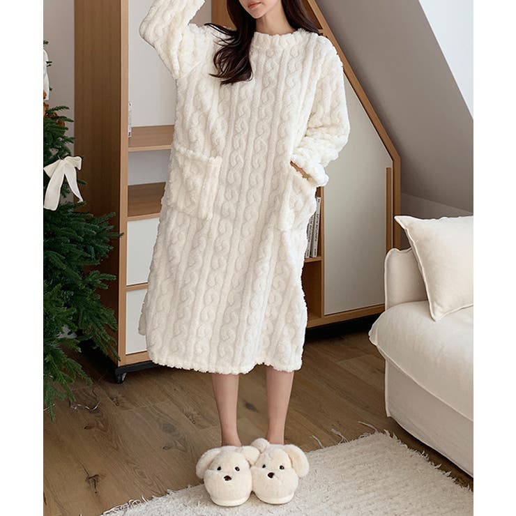 ふわもこ、あったかルームウェア ルームワンピース ルームウェア | COCOMOMO | 詳細画像28 