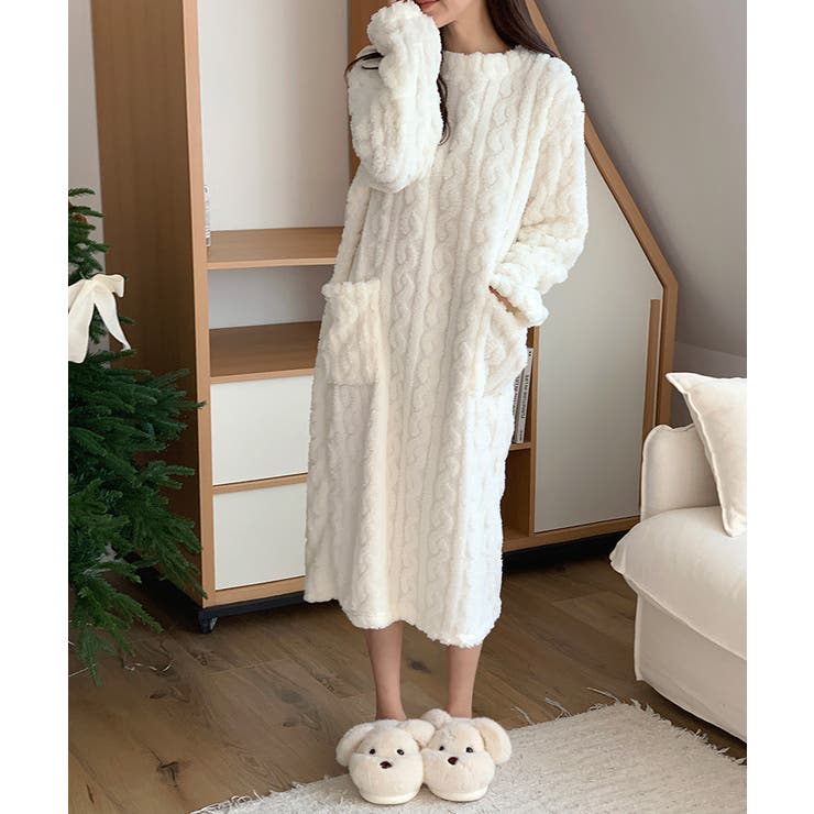 ふわもこ、あったかルームウェア ルームワンピース ルームウェア | COCOMOMO | 詳細画像29 
