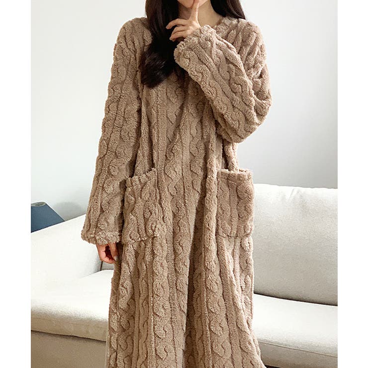 ふわもこ、あったかルームウェア ルームワンピース ルームウェア | COCOMOMO | 詳細画像3 