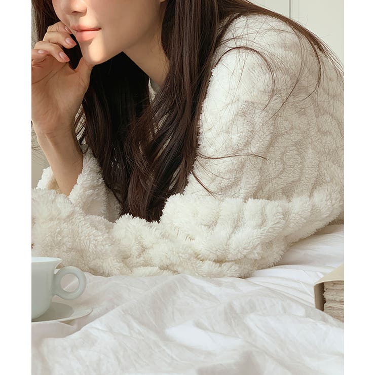 ふわもこ、あったかルームウェア ルームワンピース ルームウェア | COCOMOMO | 詳細画像30 