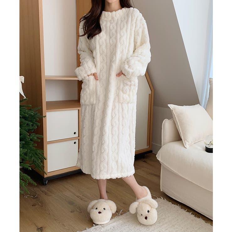 ふわもこ、あったかルームウェア ルームワンピース ルームウェア | COCOMOMO | 詳細画像32 