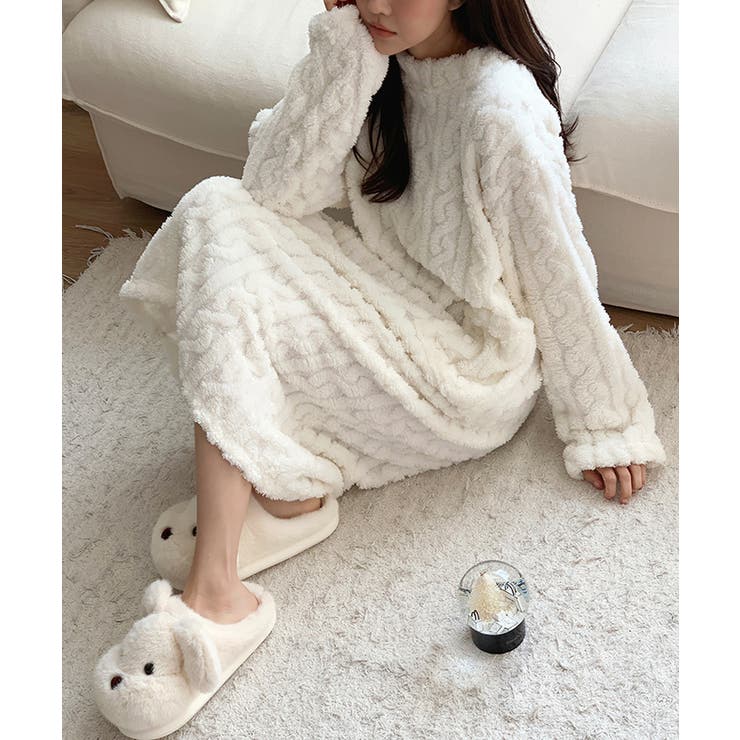 ふわもこ、あったかルームウェア ルームワンピース ルームウェア | COCOMOMO | 詳細画像35 