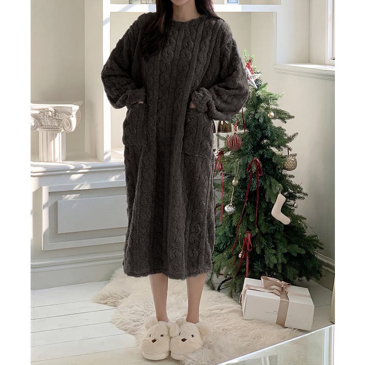 ふわもこ、あったかルームウェア ルームワンピース ルームウェア | COCOMOMO | 詳細画像37 