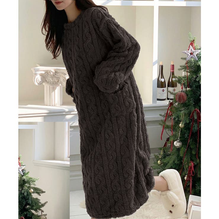 ふわもこ、あったかルームウェア ルームワンピース ルームウェア | COCOMOMO | 詳細画像38 