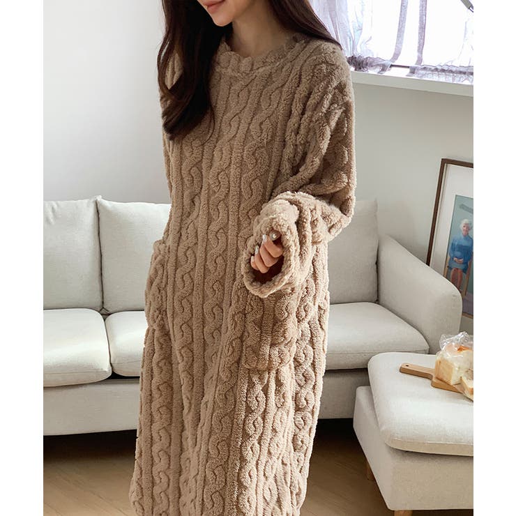 ふわもこ、あったかルームウェア ルームワンピース ルームウェア | COCOMOMO | 詳細画像7 