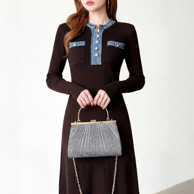 上品リッチな存在感。2wayプリーツパーティーバッグ パーティーバッグ | COCOMOMO | 詳細画像18 