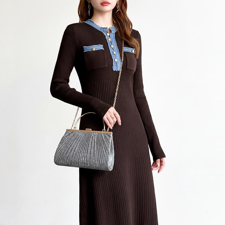 上品リッチな存在感。2wayプリーツパーティーバッグ パーティーバッグ | COCOMOMO | 詳細画像19 