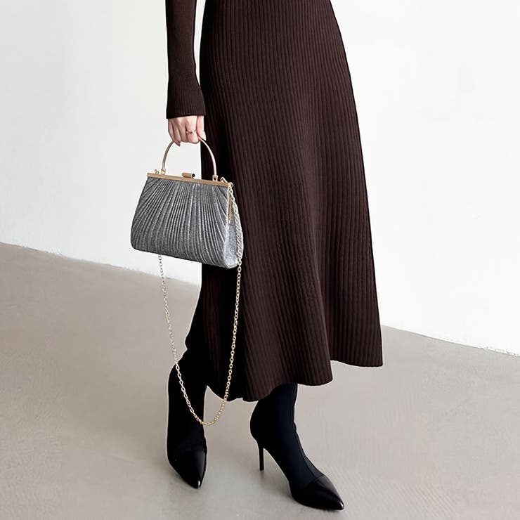 上品リッチな存在感。2wayプリーツパーティーバッグ パーティーバッグ | COCOMOMO | 詳細画像20 