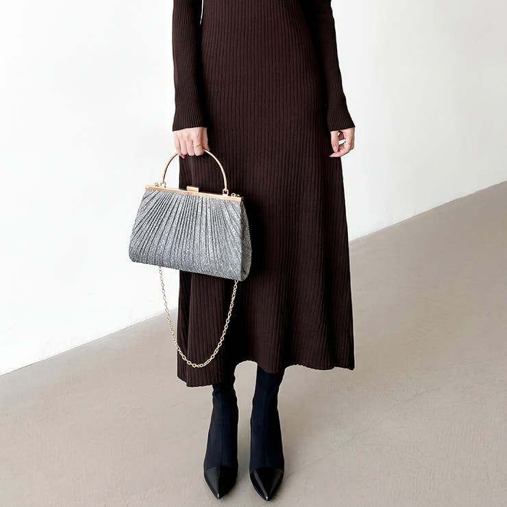 上品リッチな存在感。2wayプリーツパーティーバッグ パーティーバッグ | COCOMOMO | 詳細画像21 