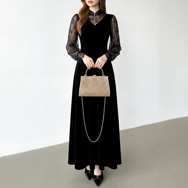 上品リッチな存在感。2wayプリーツパーティーバッグ パーティーバッグ | COCOMOMO | 詳細画像9 