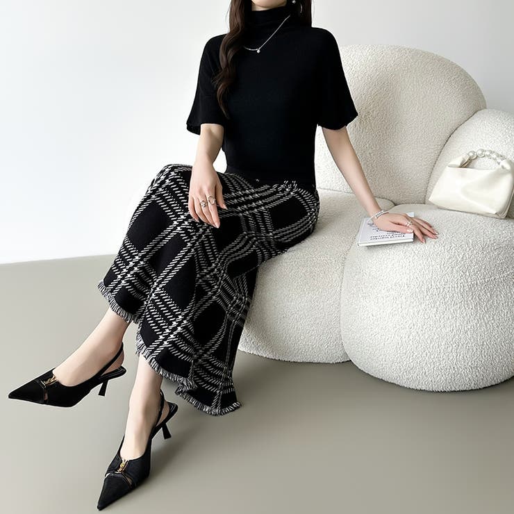 女性らしさを引き立てる、チェックマーメイドスカート チェックスカート マーメイド… | COCOMOMO | 詳細画像17 