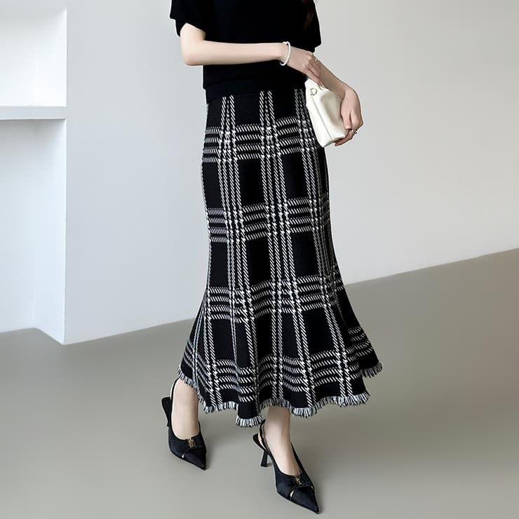 女性らしさを引き立てる、チェックマーメイドスカート チェックスカート マーメイド… | COCOMOMO | 詳細画像18 