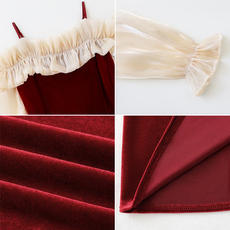 しなやかに艶めく、オフショルベロアドレス パーティードレス ベロアドレス | COCOMOMO | 詳細画像14 