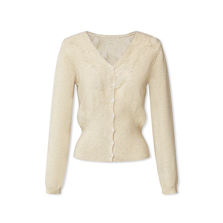 華やかレースで品よく彩る。レースネックカーディガン レース襟 カーディガン | COCOMOMO | 詳細画像56 