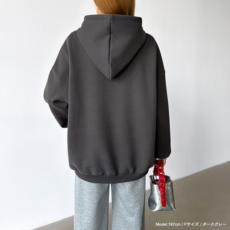 着るだけで今っぽい、デイリーに使えるカレッジロゴパーカー オーバーサイズ パーカー | COCOMOMO | 詳細画像47 