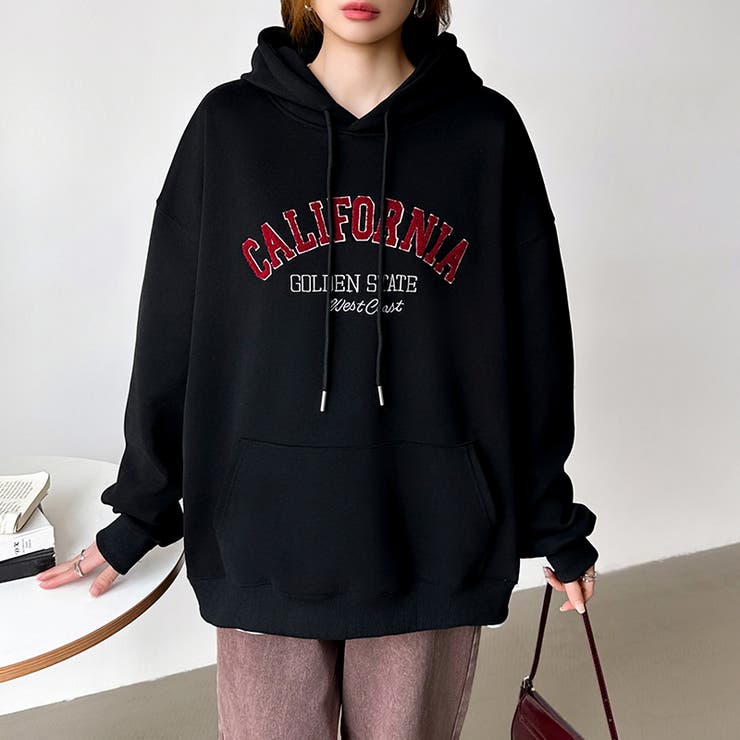 着るだけで今っぽい、デイリーに使えるカレッジロゴパーカー オーバーサイズ パーカー | COCOMOMO | 詳細画像58 