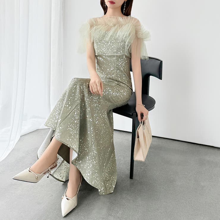 チュールボレロ付き2点セット パーティードレス 結婚式 | COCOMOMO | 詳細画像12 