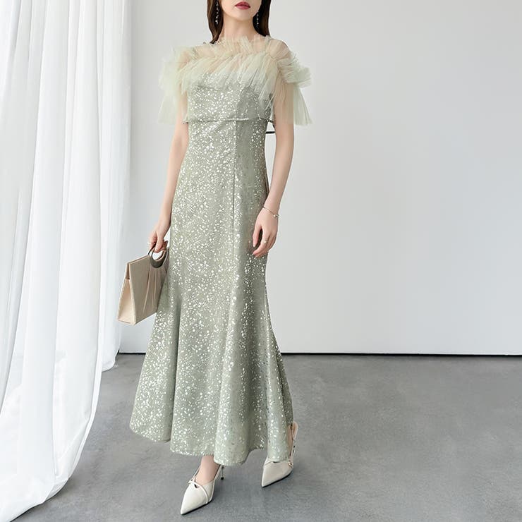 チュールボレロ付き2点セット パーティードレス 結婚式 | COCOMOMO | 詳細画像15 