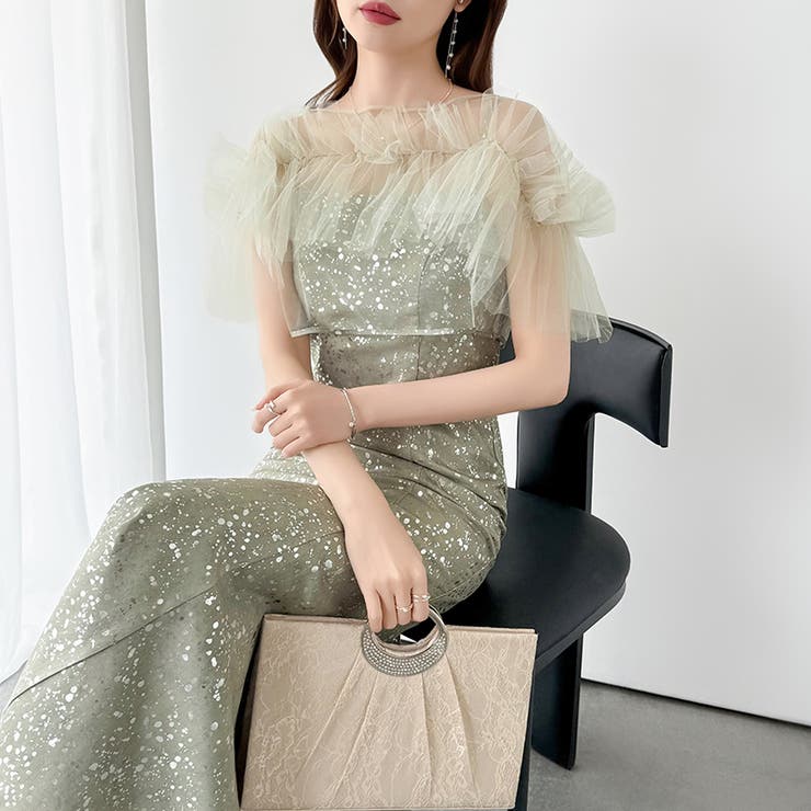 チュールボレロ付き2点セット パーティードレス 結婚式 | COCOMOMO | 詳細画像16 
