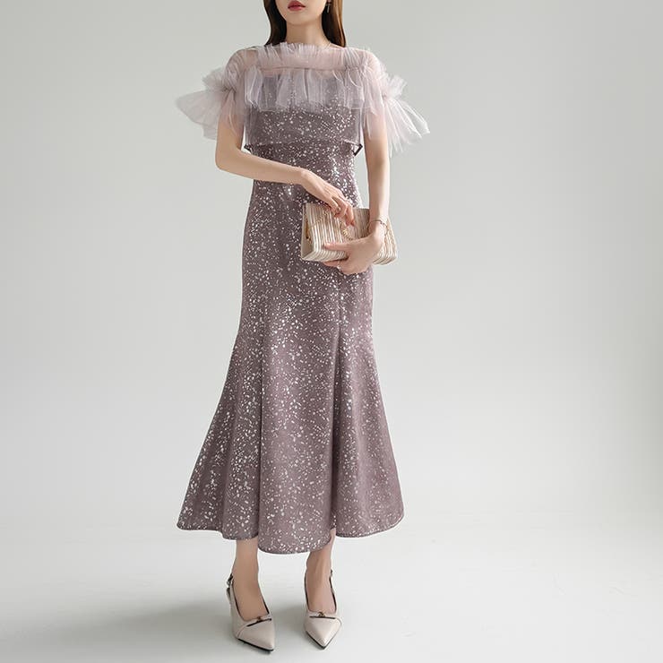 チュールボレロ付き2点セット パーティードレス 結婚式 | COCOMOMO | 詳細画像17 