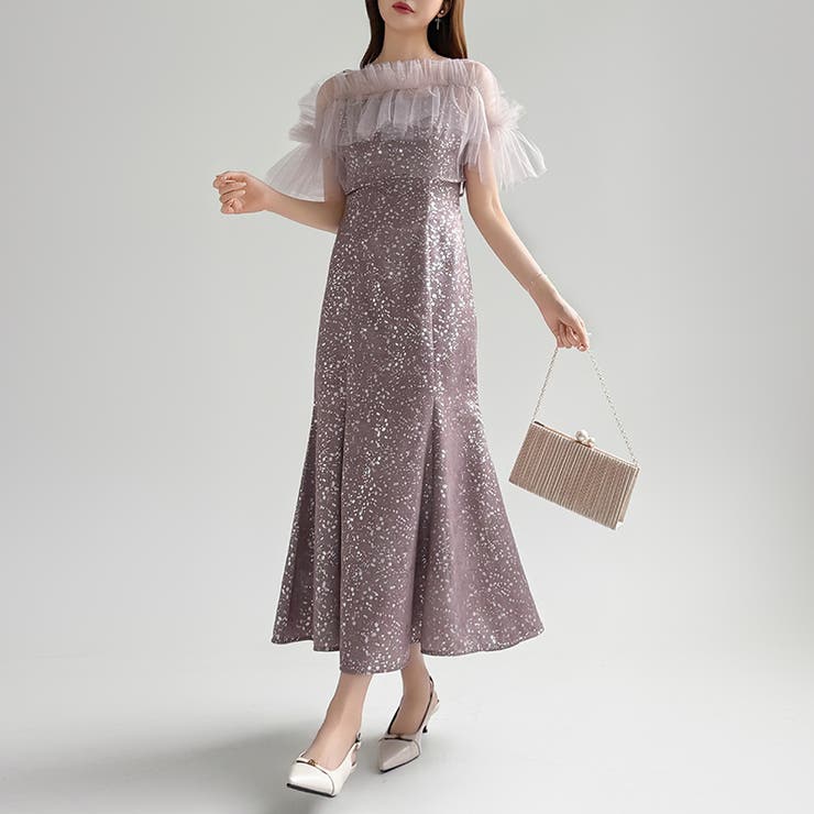 チュールボレロ付き2点セット パーティードレス 結婚式 | COCOMOMO | 詳細画像18 