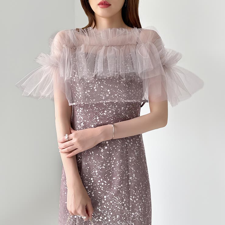 チュールボレロ付き2点セット パーティードレス 結婚式 | COCOMOMO | 詳細画像21 