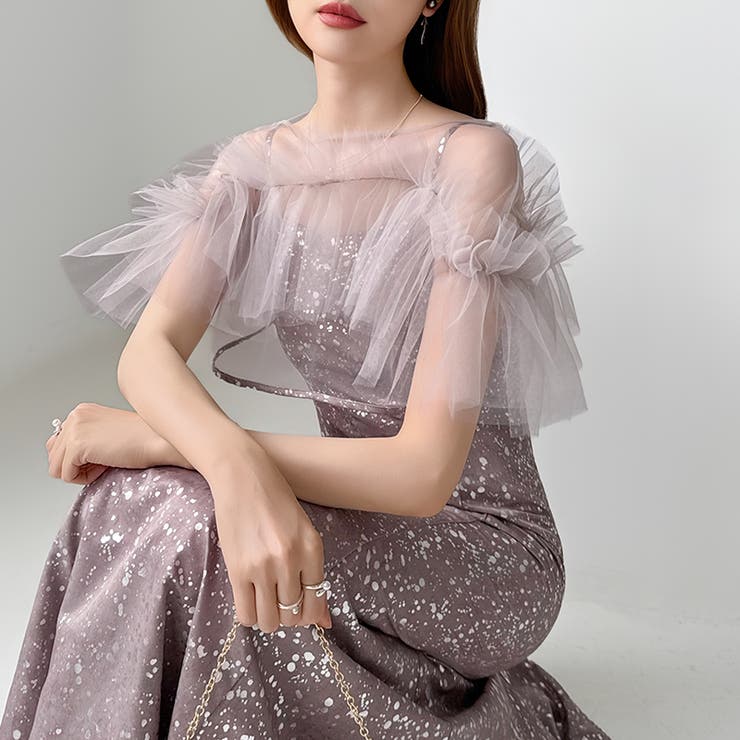 チュールボレロ付き2点セット パーティードレス 結婚式 | COCOMOMO | 詳細画像22 