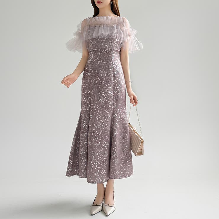 チュールボレロ付き2点セット パーティードレス 結婚式 | COCOMOMO | 詳細画像24 