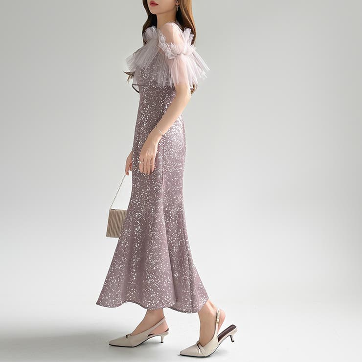 チュールボレロ付き2点セット パーティードレス 結婚式 | COCOMOMO | 詳細画像25 