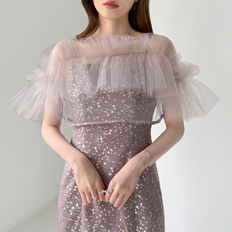チュールボレロ付き2点セット パーティードレス 結婚式 | COCOMOMO | 詳細画像31 